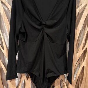 Torrid Black Twist Front Bodysuit